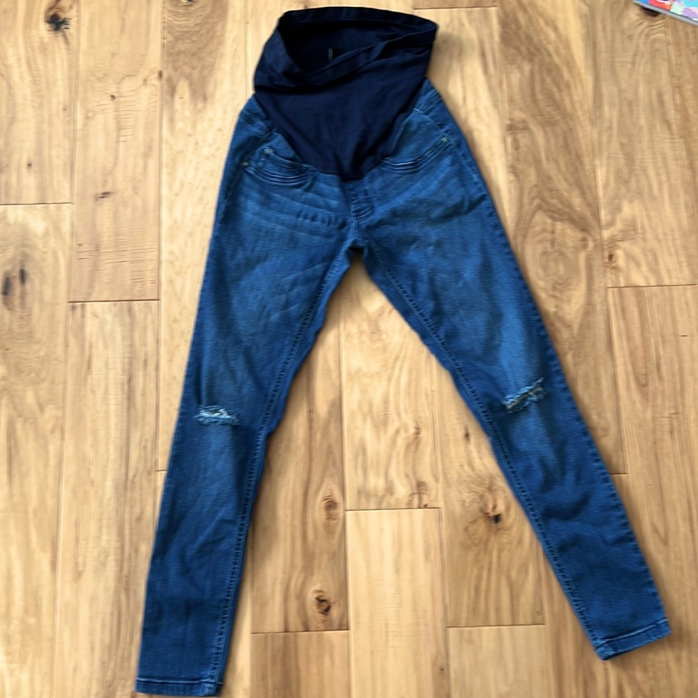 Indigo Blue Maternity Jeans ankle cut